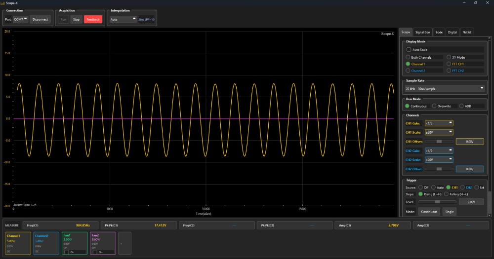Scope-X Software Interface